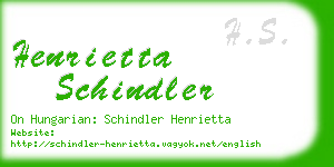 henrietta schindler business card